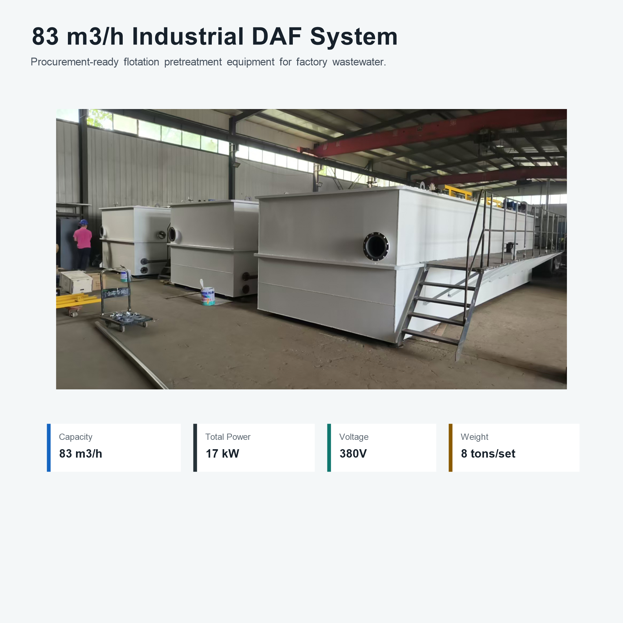 Picture of 83m³/h DAF Air Flotation Machine